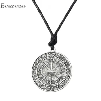 EUEAVAN 15pcs Vegvisir Viking Runes Pendant Necklace Compass Scandinavian Amulet Jewelry Gift For Men Adjustable Wax Cord
EUEAVAN 15pcs Vegvisir Viking Runes Pendant Necklace Compass Scandinavian Amulet Jewelry Gift For Men Adjustable Wax Cord