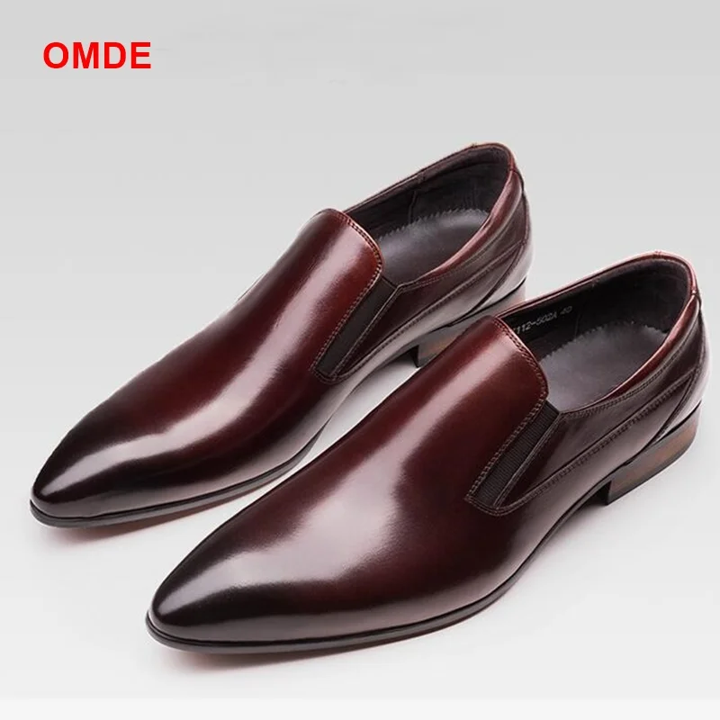 OMDe British Style Pointed Toe Genuine Leather Loafers Men Elastic Band Dress Shoes Slip-on Men's Party And Wedding Shoes
OMDe British Style Pointed Toe Genuine Leather Loafers Men Elastic Band Dress Shoes Slip-on Men's Party And Wedding Shoes