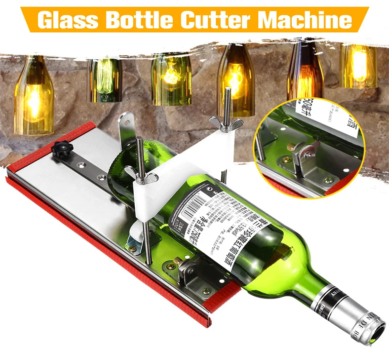 Glass Bottle Cutter 2-10mm Beer Wine Jar Accurate Cutting Machine DIY Recycle Cutting Tool Kit Stainless Steel Smoothly Cutting
Glass Bottle Cutter 2-10mm Beer Wine Jar Accurate Cutting Machine DIY Recycle Cutting Tool Kit Stainless Steel Smoothly Cutting
