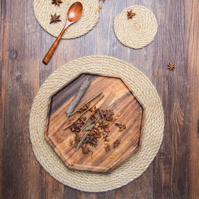 Home Kitchen Accessories Hot Table Linen Placemat Thick Straw Mat Anti-hot Coaster Insulation Pad Round Home 
Home Kitchen Accessories Hot Table Linen Placemat Thick Straw Mat Anti-hot Coaster Insulation Pad Round Home