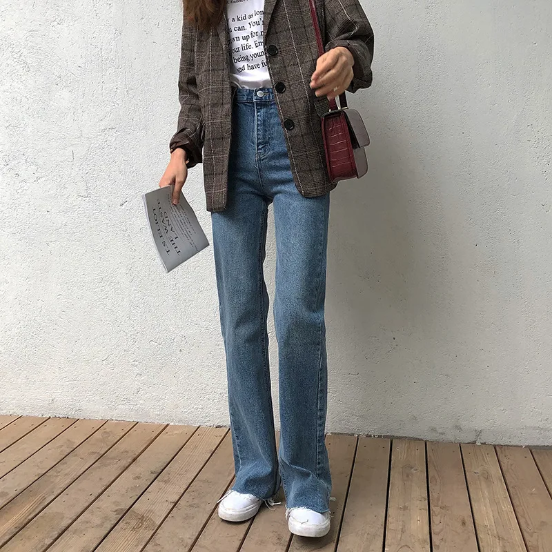 Korean Slim Straight Jean Pants Women Casual High Waisted Jeans Washed Harajuku Denim Pants
Korean Slim Straight Jean Pants Women Casual High Waisted Jeans Washed Harajuku Denim Pants
