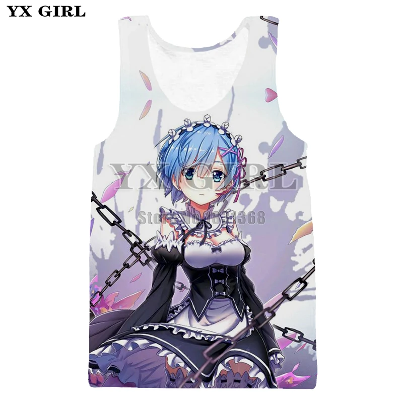 YX GIRL Shy Girl Tank Top Men shirt Sleeveless Shirt Anime Re:Zero 3D Print Boy Undershirt Fitness Fashion Woman Tee Drop Free
YX GIRL Shy Girl Tank Top Men shirt Sleeveless Shirt Anime Re:Zero 3D Print Boy Undershirt Fitness Fashion Woman Tee Drop Free
