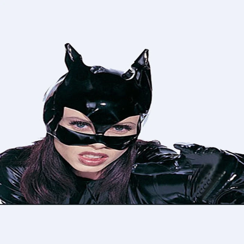 High Quality Fashionable Women Men Black Faux Leather Open Eyes Mask For Catwoman Role Play Head Mask Costume
High Quality Fashionable Women Men Black Faux Leather Open Eyes Mask For Catwoman Role Play Head Mask Costume