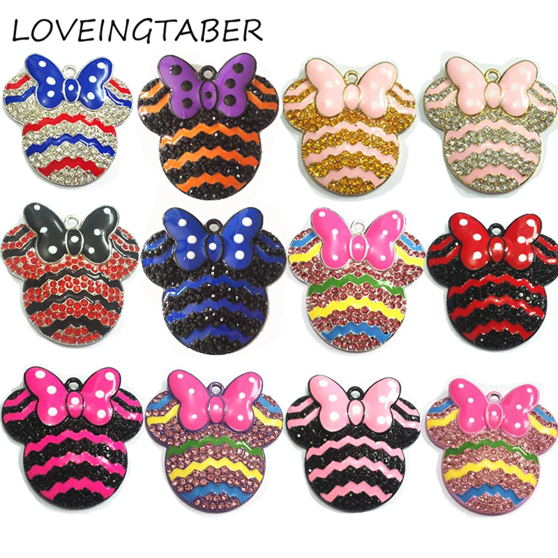 ( Choose Color First ) 42mm*43mm10pcs/lot Wave Striped Minnie Rhinestone Pendants For Necklace
( Choose Color First ) 42mm*43mm10pcs/lot Wave Striped Minnie Rhinestone Pendants For Necklace
