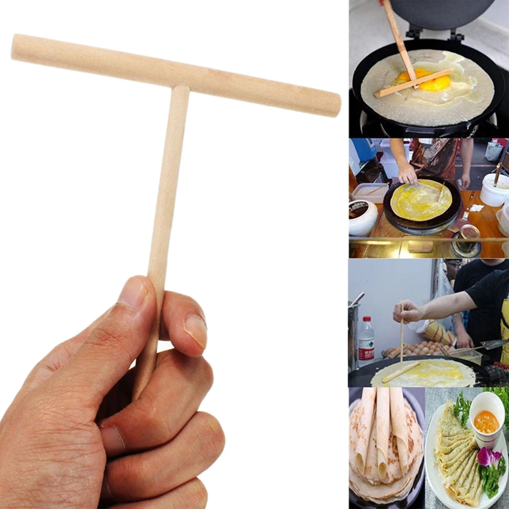 Practial T Shape Crepe Maker Pancake Batter Wooden Spreader Stick Home Kitchen Tool Kit DIY Use 1pc
Practial T Shape Crepe Maker Pancake Batter Wooden Spreader Stick Home Kitchen Tool Kit DIY Use 1pc