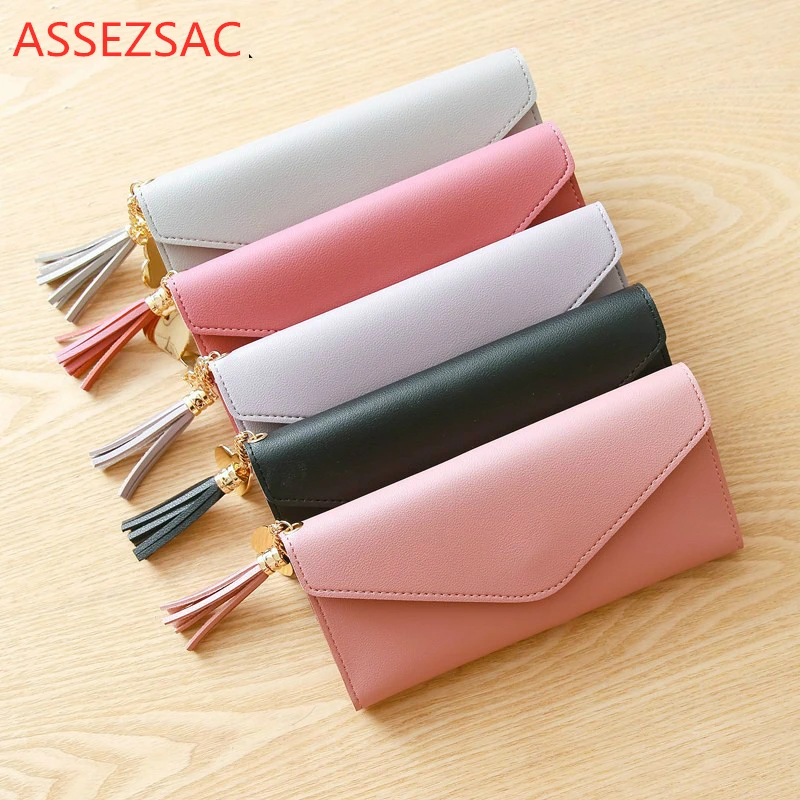 ASSEZSAC Long Wallet Women Purses Tassel Fashion Coin Purse Card Wallet Female High Quality Clutch Money Bag PU Leather Wallet
ASSEZSAC Long Wallet Women Purses Tassel Fashion Coin Purse Card Wallet Female High Quality Clutch Money Bag PU Leather Wallet