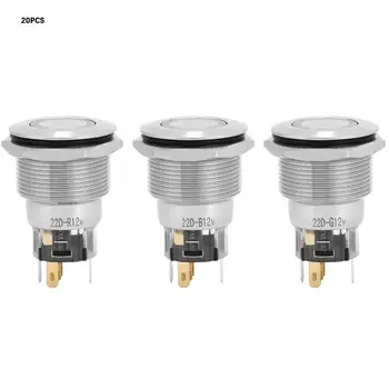 Switch Button Switch 20Pcs 22mm Automatic Reset Flat Ring Light NC + NC + C Stainless Steel Button Switch Wireless
Switch Button Switch 20Pcs 22mm Automatic Reset Flat Ring Light NC + NC + C Stainless Steel Button Switch Wireless