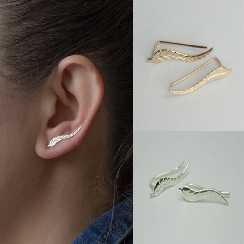 Pendientes Earings 2018 Fashion Leaf Women Ear Sweep Wrap Silver/gold - Lady Climber Leafs Stud Earrings New Sale Brincos Studs
Pendientes Earings 2018 Fashion Leaf Women Ear Sweep Wrap Silver/gold - Lady Climber Leafs Stud Earrings New Sale Brincos Studs
