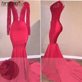 Red 2019 Prom Dresses Mermaid Long Sleeves Deep V-Neck Appliques Lace Party Maxys Long Prom Gown Evening Dresses Robe De Soiree
Red 2019 Prom Dresses Mermaid Long Sleeves Deep V-Neck Appliques Lace Party Maxys Long Prom Gown Evening Dresses Robe De Soiree
