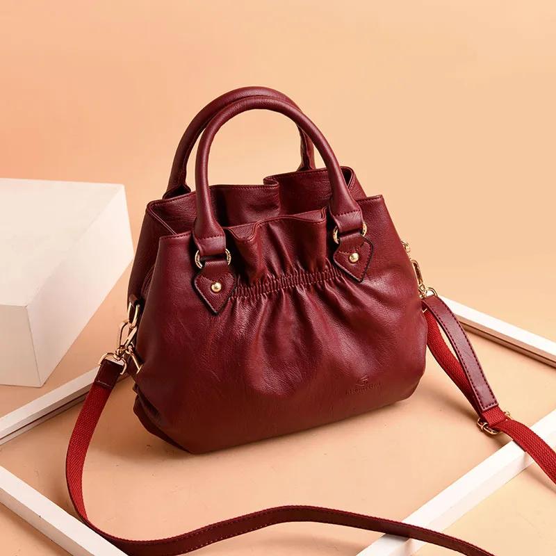 Chu JJ New Design Women's Genuine Leather Handbags Small Shoulder CrossBody Bags Ladies Fashion Ruched Messenger Bag Women Bags
Chu JJ New Design Women's Genuine Leather Handbags Small Shoulder CrossBody Bags Ladies Fashion Ruched Messenger Bag Women Bags