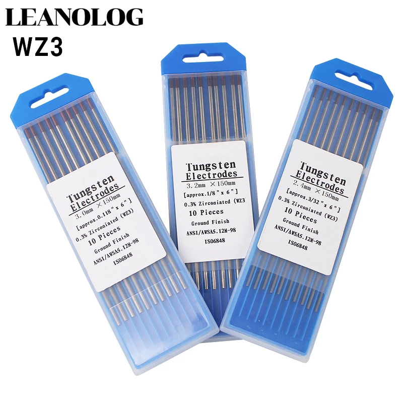 WZ3 Tungsten Electrode Tig Rod 1.0/1.6/2.0/2.4/3.0/3.2/4.0MMx150mm(6")Brown Head 0.3% Zirconiated Tungsten Electrode Welding Rod
WZ3 Tungsten Electrode Tig Rod 1.0/1.6/2.0/2.4/3.0/3.2/4.0MMx150mm(6")Brown Head 0.3% Zirconiated Tungsten Electrode Welding Rod