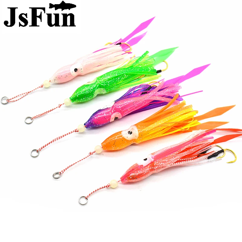 10PCS Fishing Baits 12cm 5g Trolling Squid Skirts Soft Rigs Octopus Fish Lure with Hook Fishing Accessories X417
10PCS Fishing Baits 12cm 5g Trolling Squid Skirts Soft Rigs Octopus Fish Lure with Hook Fishing Accessories X417