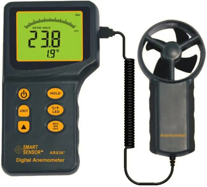 Digital Anemometer Handheld with temperature Wind Speed Meter Measuring Range 0.3~45m/s
Digital Anemometer Handheld with temperature Wind Speed Meter Measuring Range 0.3~45m/s