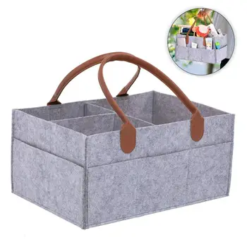 

Felt Cloth Storage Bag Foldable Diaper Caddy Organizing Children Toys Tote Organizer Felt Storage Bag