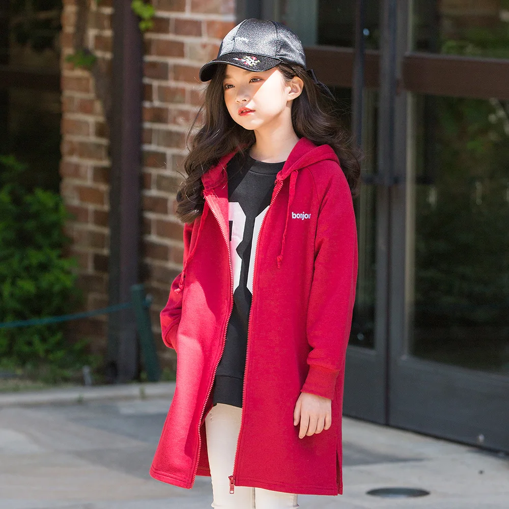 Figwit Girls Jacket Kids Bobo Choses Winter 2018 Outerwear Coats Denim Long Hooded Letter Red Black Jacket Zipper Long Coat 
Figwit Girls Jacket Kids Bobo Choses Winter 2018 Outerwear Coats Denim Long Hooded Letter Red Black Jacket Zipper Long Coat