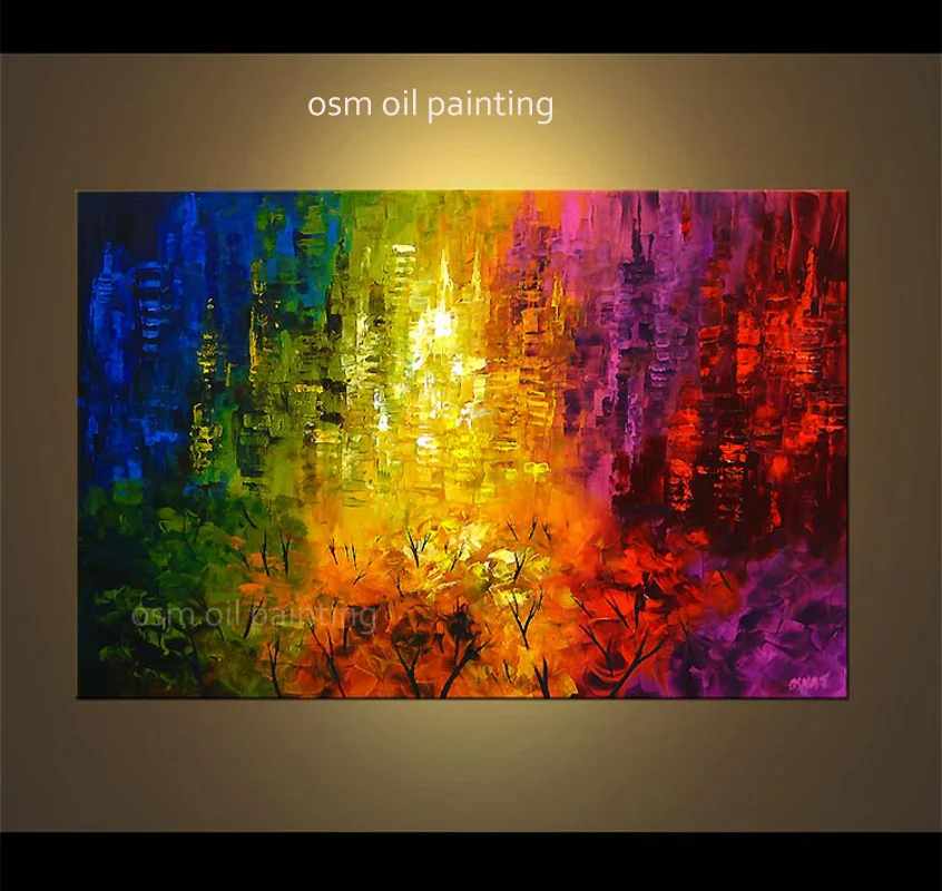 100% Hand-painted High Skill Modern Abstract Painting Bright Colorful Cityscape Oil Painting on Canvas Wall Painting Home Decor
100% Hand-painted High Skill Modern Abstract Painting Bright Colorful Cityscape Oil Painting on Canvas Wall Painting Home Decor