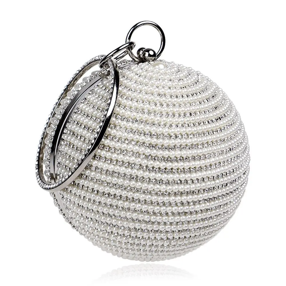spherical Rhinestone pearl Dinner bag New round Bracelet ladies handbag Lady bags A319
spherical Rhinestone pearl Dinner bag New round Bracelet ladies handbag Lady bags A319