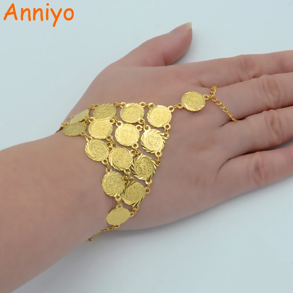 Anniyo Coin Bracelet for Women Islam Muslim Arab Coin Money Gold Color Middle Eastern,Africa Jewelry Bangle Metal Coin #047206
Anniyo Coin Bracelet for Women Islam Muslim Arab Coin Money Gold Color Middle Eastern,Africa Jewelry Bangle Metal Coin #047206