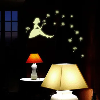 Glow In The Dark Girl Dandelion Christmas Snowflake Luminous Wall Stickers Decor waterproof wall decor stickers muursticker @W2
Glow In The Dark Girl Dandelion Christmas Snowflake Luminous Wall Stickers Decor waterproof wall decor stickers muursticker @W2