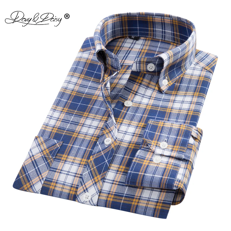 DAVYDAISY New Arrival Oxford Men Shirt Long Sleeved Plaid Striped Casual Shirts Brand Clothing Man Shirts 20 Colors DS164
DAVYDAISY New Arrival Oxford Men Shirt Long Sleeved Plaid Striped Casual Shirts Brand Clothing Man Shirts 20 Colors DS164