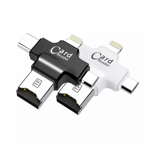New 4 in 1 Type-c/Micro USB/USB 2.0 Card Reader Micro TF Card Adapter Lightning/USB Type C/Micro USB for iPhone/ipad/PC/Android
New 4 in 1 Type-c/Micro USB/USB 2.0 Card Reader Micro TF Card Adapter Lightning/USB Type C/Micro USB for iPhone/ipad/PC/Android