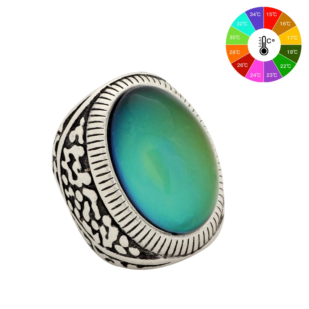 Mojo 2016 Vintage Retro Color Change Mood Ring Oval Fashion Feeling Changeable Ring Temperature Control Ring for Women MJ-RS031
Mojo 2016 Vintage Retro Color Change Mood Ring Oval Fashion Feeling Changeable Ring Temperature Control Ring for Women MJ-RS031