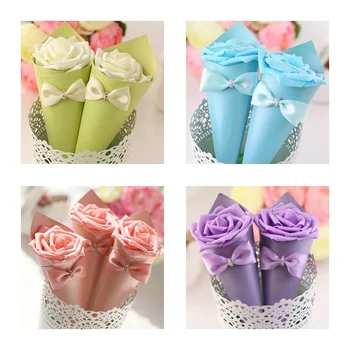 50 x Ice Cream Cone Holder Candy Boxes Rhinestone Bowknot DIY Rose Flower Gift Box Party Wedding Favors Boxes
50 x Ice Cream Cone Holder Candy Boxes Rhinestone Bowknot DIY Rose Flower Gift Box Party Wedding Favors Boxes