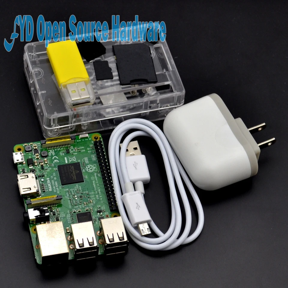 1set Raspberry Pi 3 Starter Kit with Raspberry Pi 3 Model B + 5V 2.5A EUUSUKAU Power Supply + Heatsinks + Case + Memory
1set Raspberry Pi 3 Starter Kit with Raspberry Pi 3 Model B + 5V 2.5A EUUSUKAU Power Supply + Heatsinks + Case + Memory