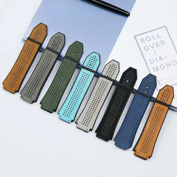 New Leather Strap Matte Silicone Strap for Hublot Strap 25 X19 mm for Big Bang Band Men's Watch with Logo
New Leather Strap Matte Silicone Strap for Hublot Strap 25 X19 mm for Big Bang Band Men's Watch with Logo