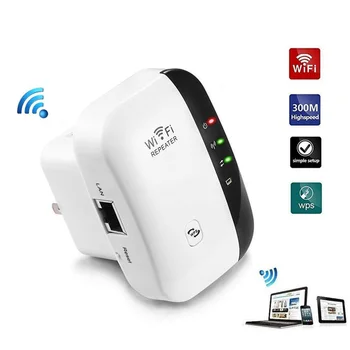 WiFi Extender Booster 300Mbps Wireless Repeater 2.4GHz Internet Signal Booster, Network Extender with WPS and Ethernet Port
WiFi Extender Booster 300Mbps Wireless Repeater 2.4GHz Internet Signal Booster, Network Extender with WPS and Ethernet Port