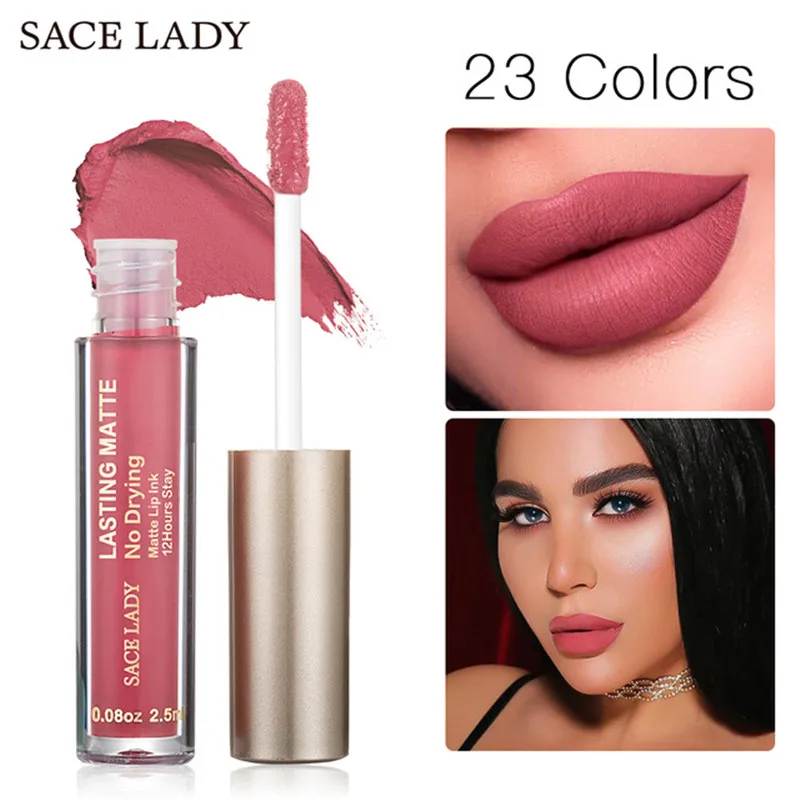 SACE LADY Brand 23 Colors Liquid Lipstick Makeup Non Drying Matte Lip Stick Long Lasting Nude Lip Gloss Tint Natural Cosmetic
SACE LADY Brand 23 Colors Liquid Lipstick Makeup Non Drying Matte Lip Stick Long Lasting Nude Lip Gloss Tint Natural Cosmetic