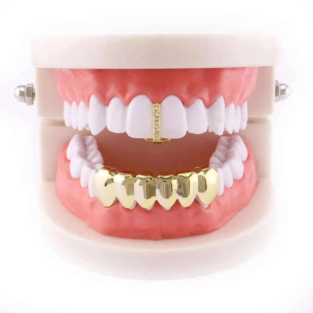 Iced Out Gold Teeth Grillz Single Grills Dental Cospaly Teeth Caps Hip Hop Tooth Clip Mouth Rapper Jewelry Party for men women
Iced Out Gold Teeth Grillz Single Grills Dental Cospaly Teeth Caps Hip Hop Tooth Clip Mouth Rapper Jewelry Party for men women