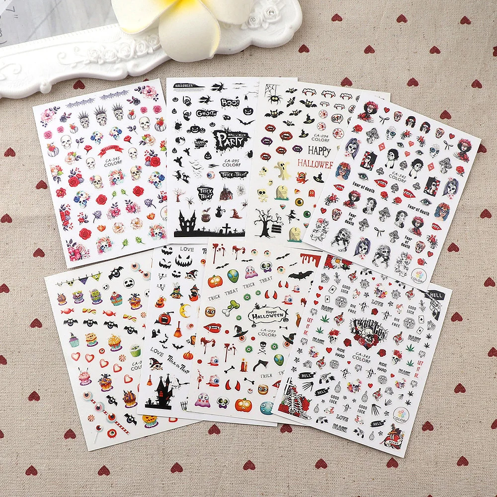 1Pc Ultra-thin 3D Nail Art Sticker Colorful Halloween Series Adhesive Sticker 3D Manicure Sticker Nail Art Decor Wraps
1Pc Ultra-thin 3D Nail Art Sticker Colorful Halloween Series Adhesive Sticker 3D Manicure Sticker Nail Art Decor Wraps