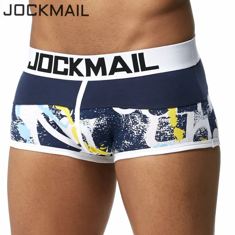 JOCKMAIL fashion Boxer Men Cueca Patchwork Print Boxer Shorts Bulge Pouch Underpants Gay Underpants Mens Underwear Boxers Brand
JOCKMAIL fashion Boxer Men Cueca Patchwork Print Boxer Shorts Bulge Pouch Underpants Gay Underpants Mens Underwear Boxers Brand