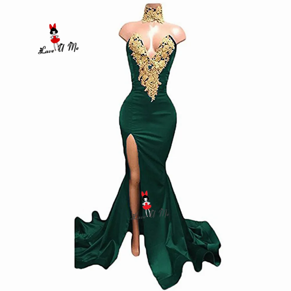 Women Courte Green Long Evening Dresses Gowns Mermaid Gold Lace Prom Dress 2018 Abiye Gece elbisesi Vestido de Noche Split 
Women Courte Green Long Evening Dresses Gowns Mermaid Gold Lace Prom Dress 2018 Abiye Gece elbisesi Vestido de Noche Split