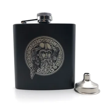 Alalinong Northern Europe Style Odin God Black Hip Flask 6 Oz Stainless Steel Personalized Russian Hip Flask Alcohol Wine Pots
Alalinong Northern Europe Style Odin God Black Hip Flask 6 Oz Stainless Steel Personalized Russian Hip Flask Alcohol Wine Pots