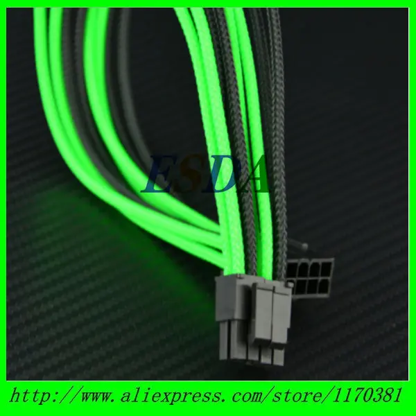 Free Shipping 12" Black & Green CPU 4+4-Pin Single Sleeved 8Pin ATX Computer Power Extension Cable
Free Shipping 12" Black & Green CPU 4+4-Pin Single Sleeved 8Pin ATX Computer Power Extension Cable