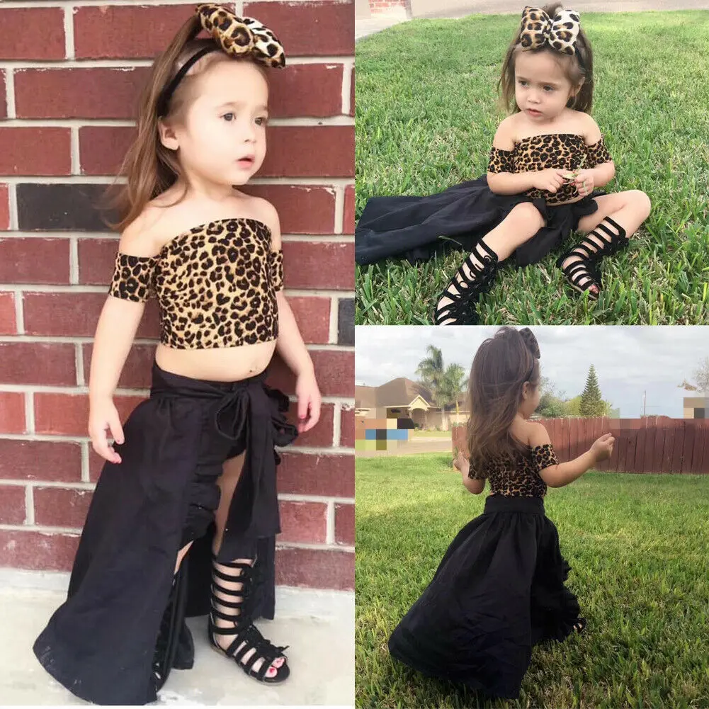 Fashion Girls 2-7Y Summer Clothes Sets Leopard Wipe Top+Dovetail Skirt Pants Hair Band Outfits
Fashion Girls 2-7Y Summer Clothes Sets Leopard Wipe Top+Dovetail Skirt Pants Hair Band Outfits