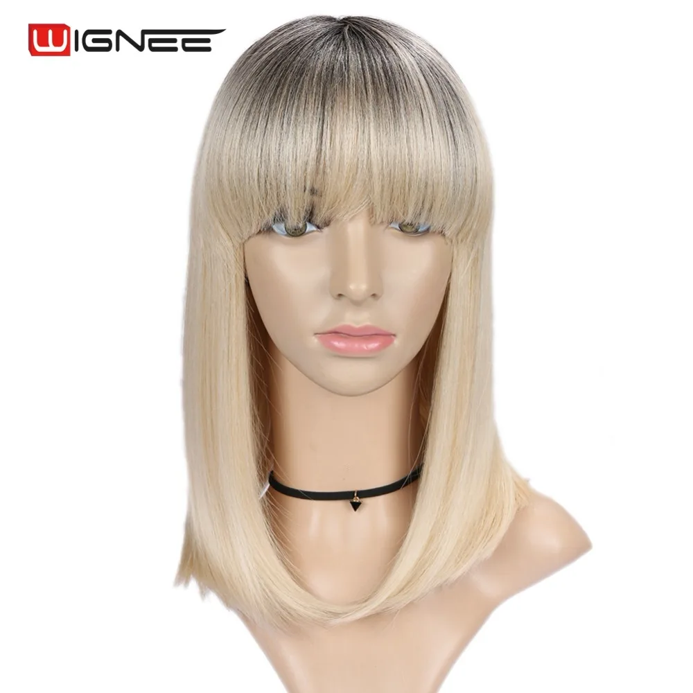 Wignee Short Straight Hair Synthetic Wigs With Bangs for Women High Temperature Heat Resistant Glueless Cosplay Hair Africa Wigs
Wignee Short Straight Hair Synthetic Wigs With Bangs for Women High Temperature Heat Resistant Glueless Cosplay Hair Africa Wigs