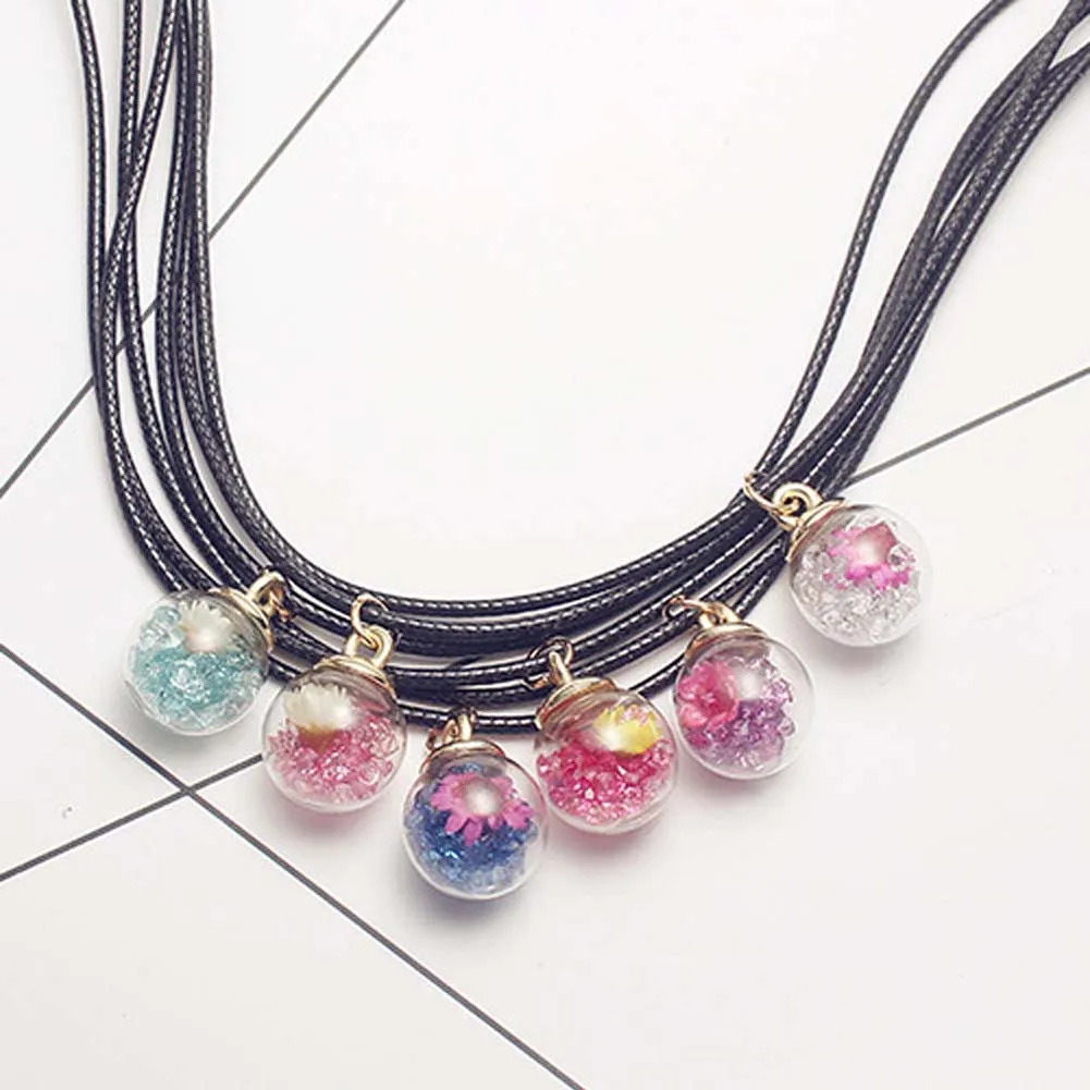 Dry Flower Rhinestone Inside Glass Bottle Charm Necklace Accessories DIY Jewelry Findings
Dry Flower Rhinestone Inside Glass Bottle Charm Necklace Accessories DIY Jewelry Findings