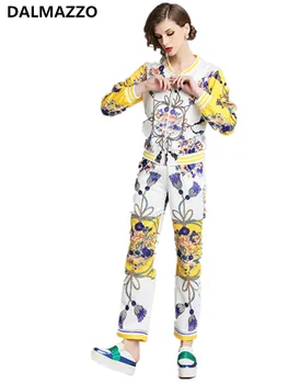 Women's Print Suit Long Sleeve Jacket Coat + Long Pants 2 Pieces Sets 2018 Newest Autumn Design Tracksuit for Women Clothing
Women's Print Suit Long Sleeve Jacket Coat + Long Pants 2 Pieces Sets 2018 Newest Autumn Design Tracksuit for Women Clothing