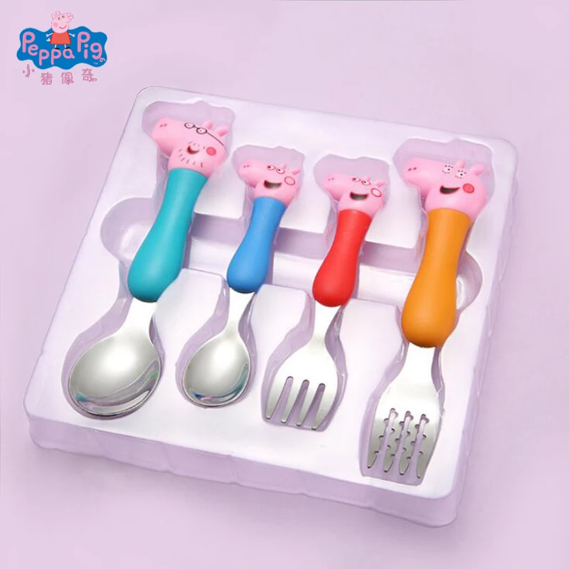 Peppa Pig Tableware Spoon Cross Fork Soup Spoon Set Dining Lunch George Action Figures Toy For Child Gift Free Shipping
Peppa Pig Tableware Spoon Cross Fork Soup Spoon Set Dining Lunch George Action Figures Toy For Child Gift Free Shipping