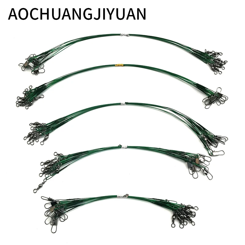 10 Pcs Anti-bite Fly leash Fishing lead Line Rope Wire leading line Swivel Stainless Steel Rolling Swivels12cm 15cm 28 cm
10 Pcs Anti-bite Fly leash Fishing lead Line Rope Wire leading line Swivel Stainless Steel Rolling Swivels12cm 15cm 28 cm