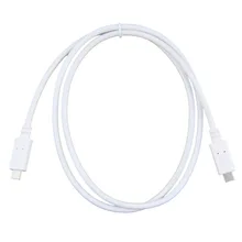 YHX 3 FT Reversible USB 3.1 Type-C Male to Type-C Male Connector Data Cable Black & White Universal