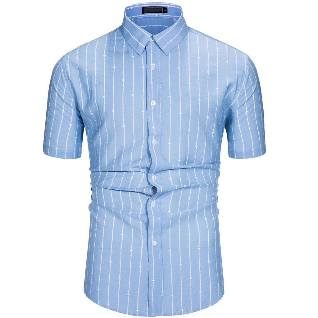 Men's 2019 New Summer New Fashion Business Stripes Simple Soft Short Sleeve Lapel Stand Collar Shirt Top hirts men L0318
Men's 2019 New Summer New Fashion Business Stripes Simple Soft Short Sleeve Lapel Stand Collar Shirt Top hirts men L0318