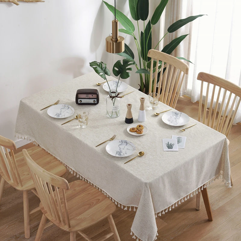 Haute Table Cloth Simple Solid Color High Quality Rectangular Dining Table Cover Decorative Tablecloths With Tassel Party Picnic
Haute Table Cloth Simple Solid Color High Quality Rectangular Dining Table Cover Decorative Tablecloths With Tassel Party Picnic