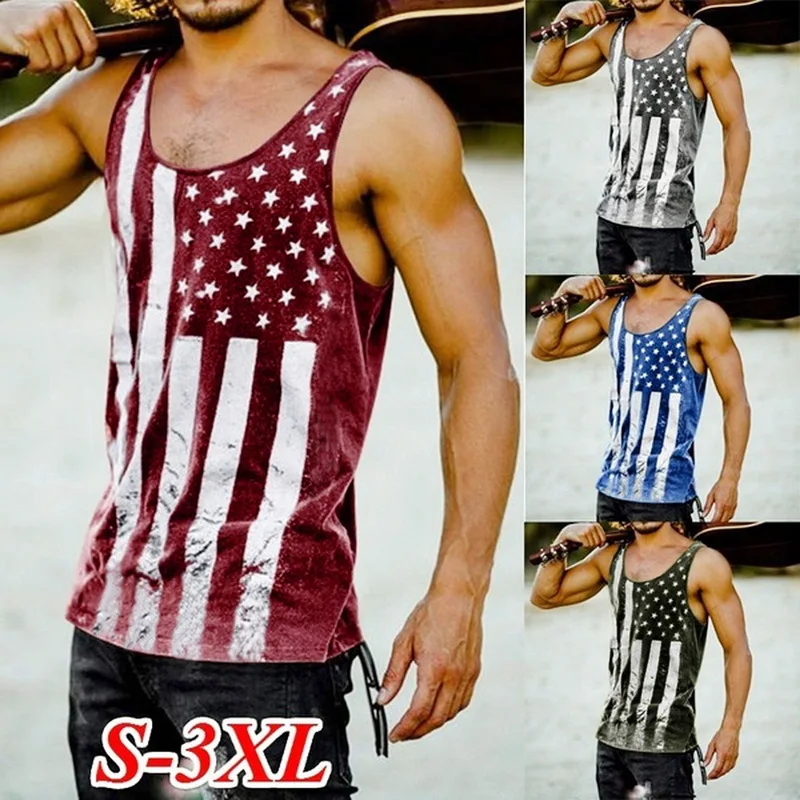HEFLASHOR 2019 Hot Sales Men American Flag Design Cotton Sleeveless Tank Tops Fitness Fashion Bodybuilding Tank Top Dropshipping
HEFLASHOR 2019 Hot Sales Men American Flag Design Cotton Sleeveless Tank Tops Fitness Fashion Bodybuilding Tank Top Dropshipping