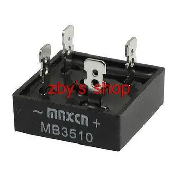 MB3510 1KV 35A Single Phase Bridge Rectifier Half-Wave Black
MB3510 1KV 35A Single Phase Bridge Rectifier Half-Wave Black