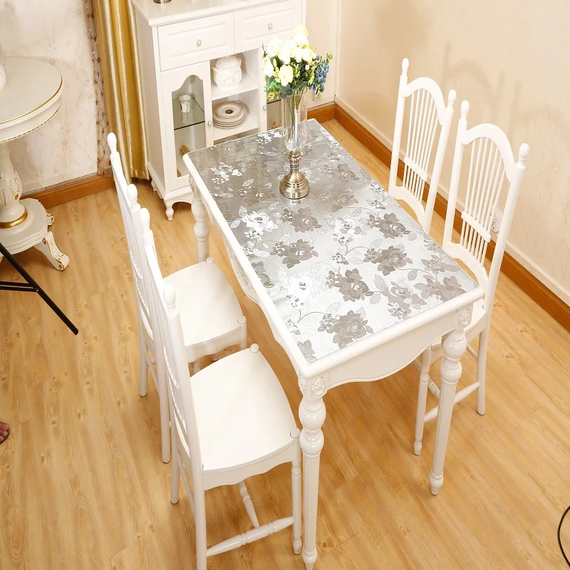 Soft glass PVC tablecloth waterproof Anti-hot Plastic tablecloths Coffee table mat oil-proof Crystal plate European Table cover
Soft glass PVC tablecloth waterproof Anti-hot Plastic tablecloths Coffee table mat oil-proof Crystal plate European Table cover