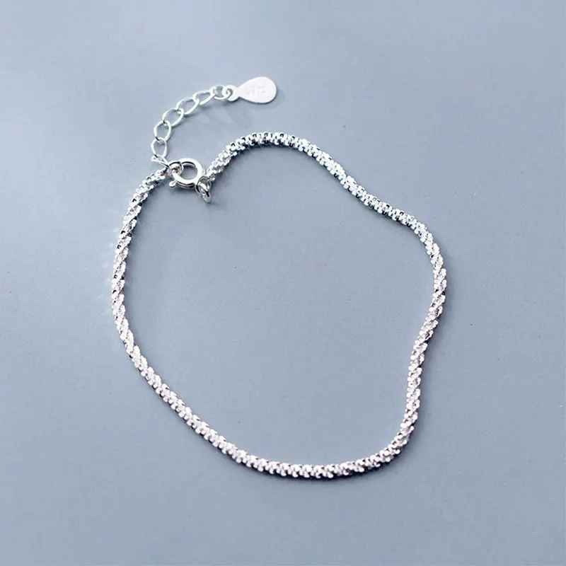 Simple 925 Sterling Silver Adjustable Chain Bracelets & Bangles For Women Girl Fashion Jewelry Gift Wholesale
Simple 925 Sterling Silver Adjustable Chain Bracelets & Bangles For Women Girl Fashion Jewelry Gift Wholesale